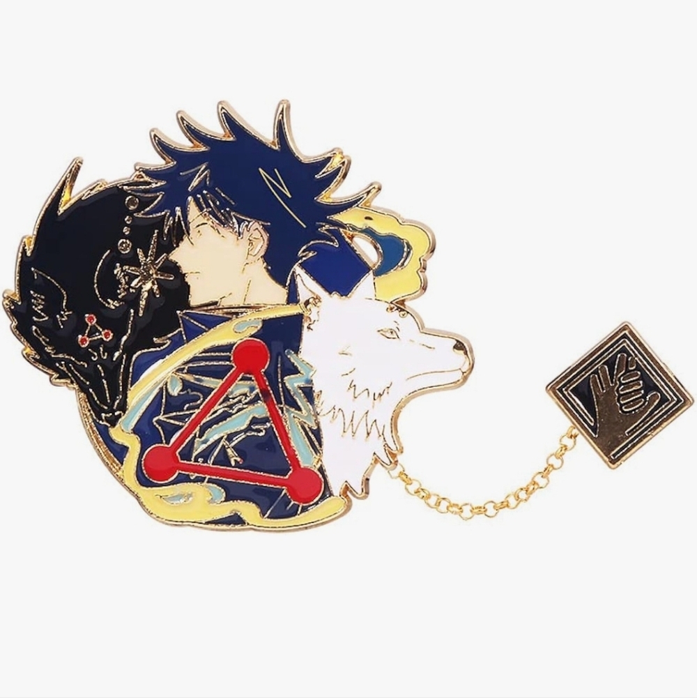 Enamel Character Lapel Pin in Blue, White & Black Jiu-Jitsu Kaizen
